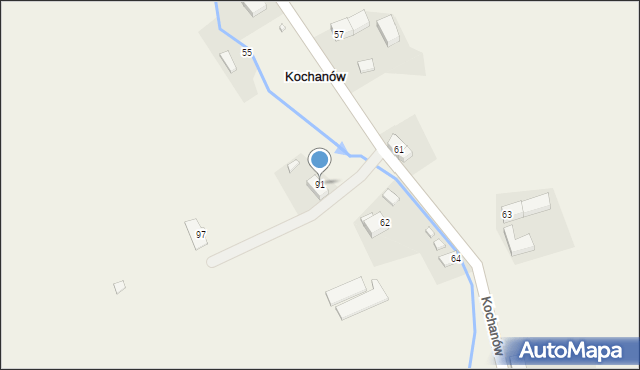 Kochanów, Kochanów, 91, mapa Kochanów