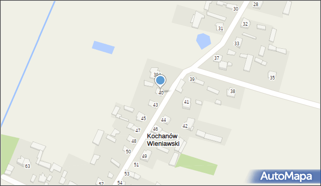 Kochanów Wieniawski, Kochanów Wieniawski, 40, mapa Kochanów Wieniawski
