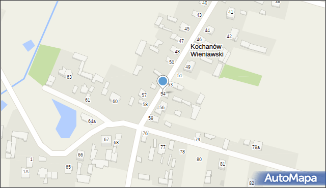 Kochanów Wieniawski, Kochanów Wieniawski, 54, mapa Kochanów Wieniawski