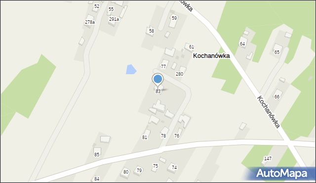 Kochanówka, Kochanówka, 83, mapa Kochanówka