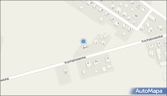 Kochcice, Kochanowicka, 1a, mapa Kochcice