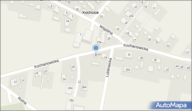 Kochcice, Kochanowicka, 30, mapa Kochcice