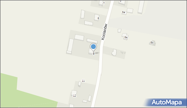 Kocianów, Kocianów, 9, mapa Kocianów
