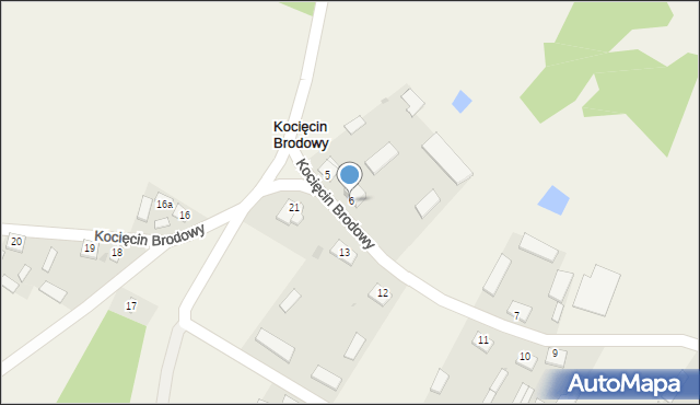 Kocięcin Brodowy, Kocięcin Brodowy, 6, mapa Kocięcin Brodowy