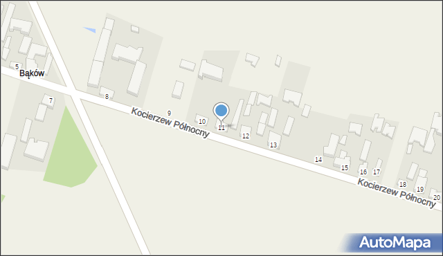 Kocierzew Północny, Kocierzew Północny, 11, mapa Kocierzew Północny