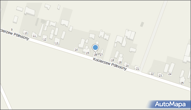 Kocierzew Północny, Kocierzew Północny, 16, mapa Kocierzew Północny