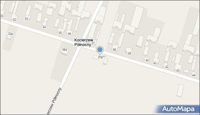 Kocierzew Północny, Kocierzew Północny, 37a, mapa Kocierzew Północny