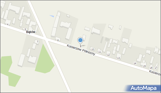 Kocierzew Północny, Kocierzew Północny, 9, mapa Kocierzew Północny