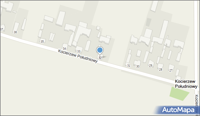 Kocierzew Południowy, Kocierzew Południowy, 32, mapa Kocierzew Południowy