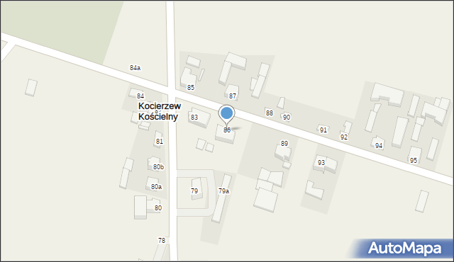 Kocierzew Południowy, Kocierzew Południowy, 86, mapa Kocierzew Południowy