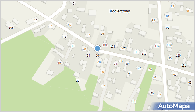 Kocierzowy, Kocierzowy, 26, mapa Kocierzowy