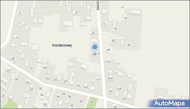 Kocierzowy, Kocierzowy, 89, mapa Kocierzowy