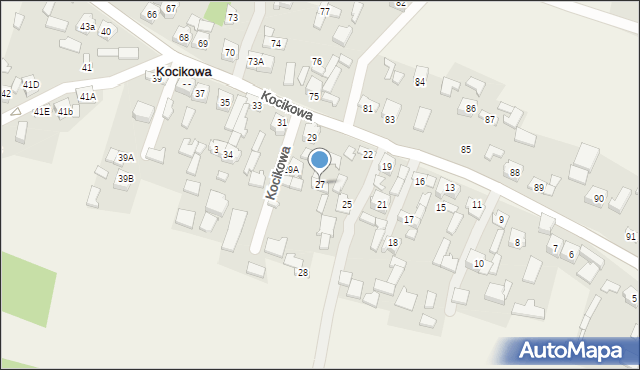 Kocikowa, Kocikowa, 27, mapa Kocikowa