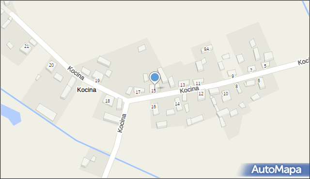 Kocina, Kocina, 15, mapa Kocina