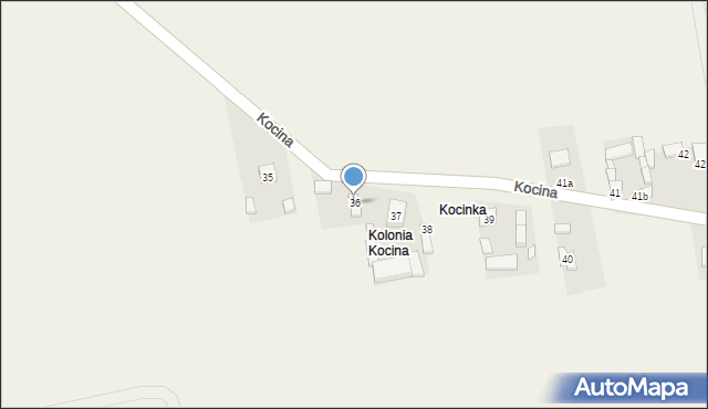 Kocina, Kocina, 36, mapa Kocina