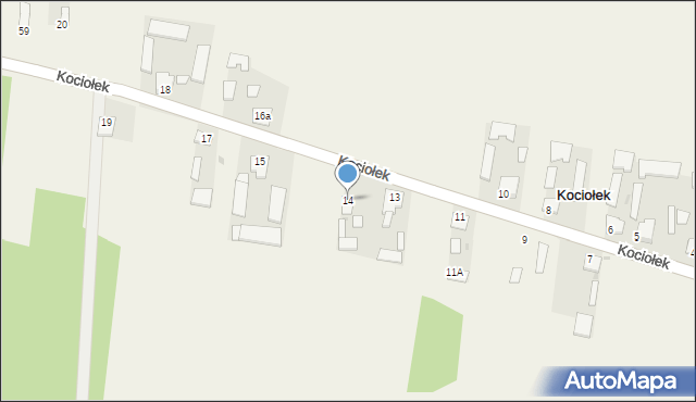Kociołek, Kociołek, 14, mapa Kociołek