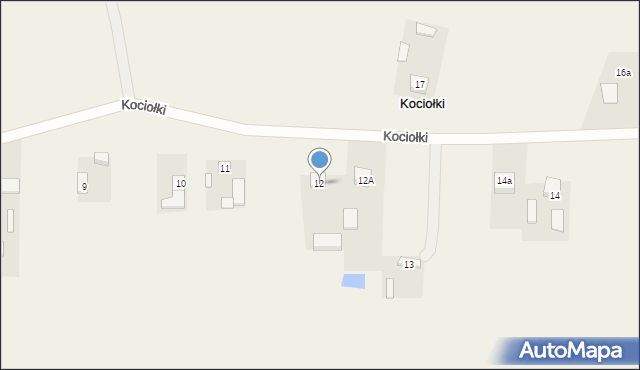 Kociołki, Kociołki, 12, mapa Kociołki