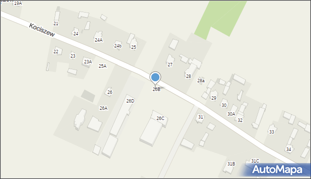 Kociszew, Kociszew, 26B, mapa Kociszew