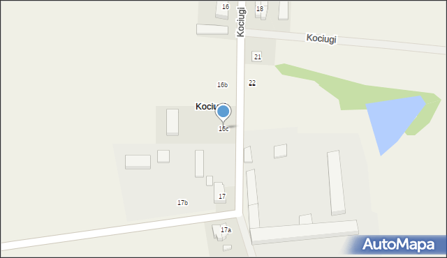 Kociugi, Kociugi, 16c, mapa Kociugi