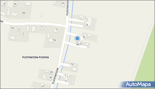 Koćmierzów, Koćmierzów, 4a, mapa Koćmierzów
