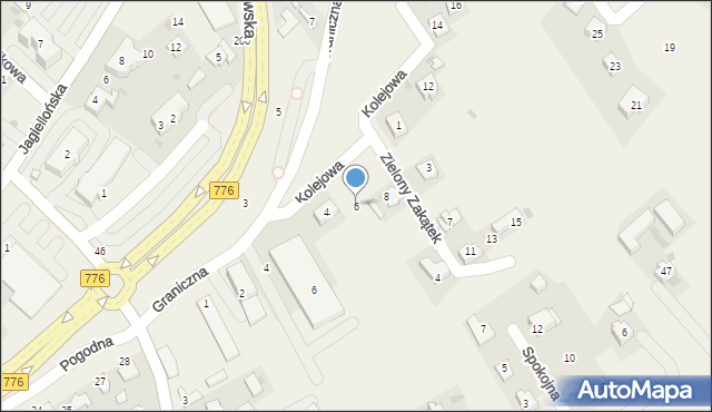 Kocmyrzów, Kolejowa, 6, mapa Kocmyrzów