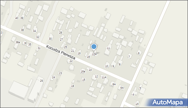 Kocudza Pierwsza, Kocudza Pierwsza, 12A, mapa Kocudza Pierwsza