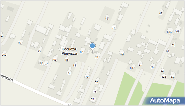 Kocudza Pierwsza, Kocudza Pierwsza, 80, mapa Kocudza Pierwsza