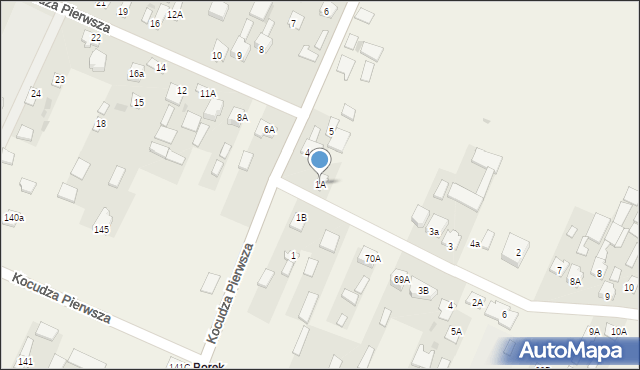 Kocudza Trzecia, Kocudza Trzecia, 1A, mapa Kocudza Trzecia