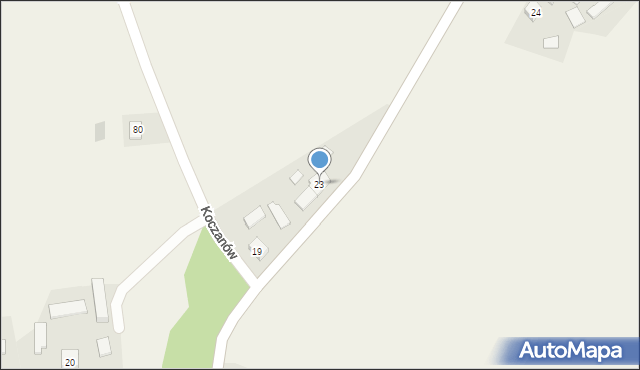 Koczanów, Koczanów, 23, mapa Koczanów
