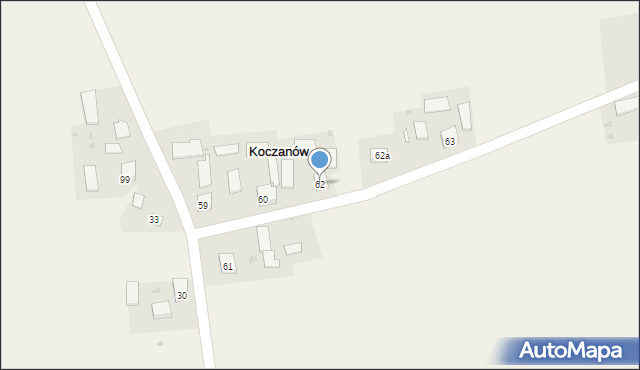 Koczanów, Koczanów, 62, mapa Koczanów