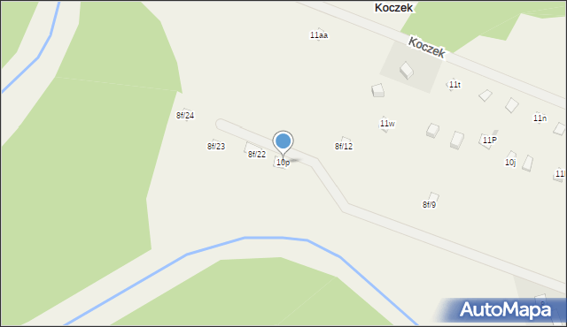 Koczek, Koczek, 10p, mapa Koczek