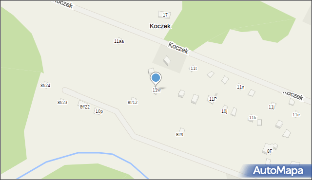 Koczek, Koczek, 11w, mapa Koczek