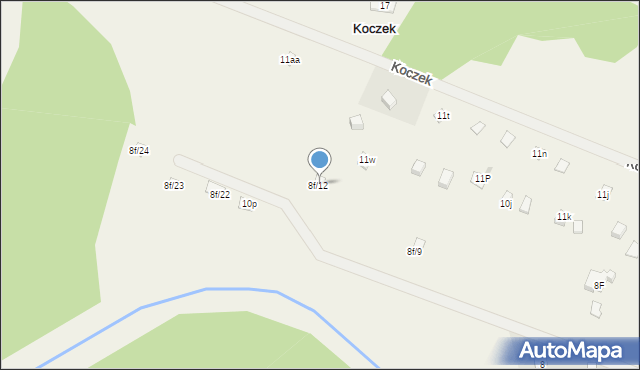 Koczek, Koczek, 8f/12, mapa Koczek