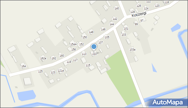 Koczergi, Koczergi, 111, mapa Koczergi