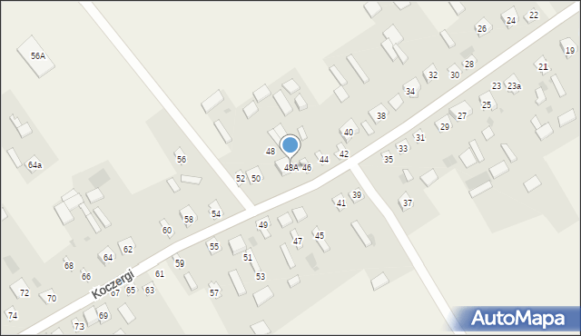 Koczergi, Koczergi, 48A, mapa Koczergi