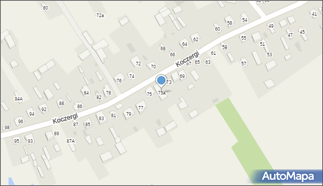 Koczergi, Koczergi, 73a, mapa Koczergi