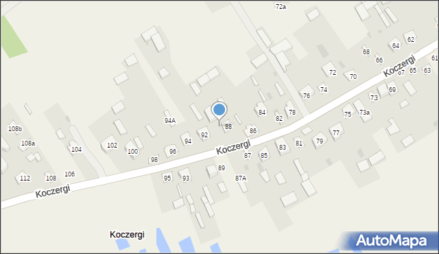 Koczergi, Koczergi, 90, mapa Koczergi