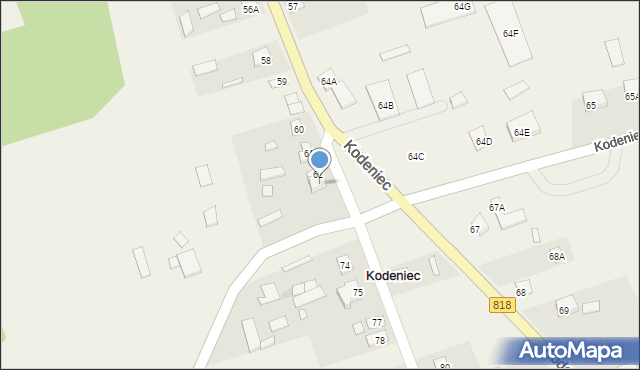 Kodeniec, Kodeniec, 63, mapa Kodeniec