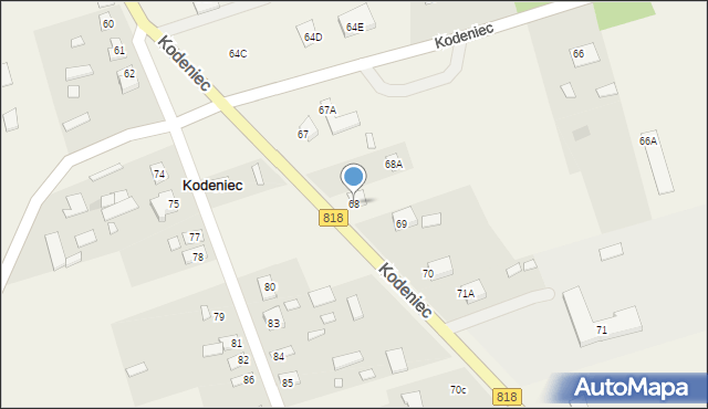 Kodeniec, Kodeniec, 68, mapa Kodeniec