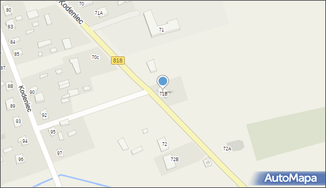 Kodeniec, Kodeniec, 71B, mapa Kodeniec