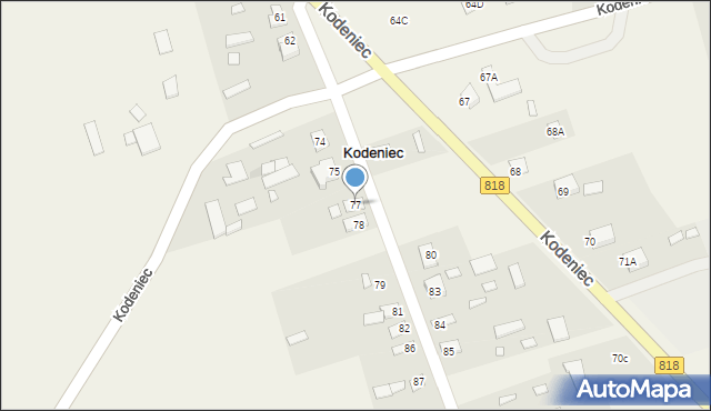 Kodeniec, Kodeniec, 77, mapa Kodeniec