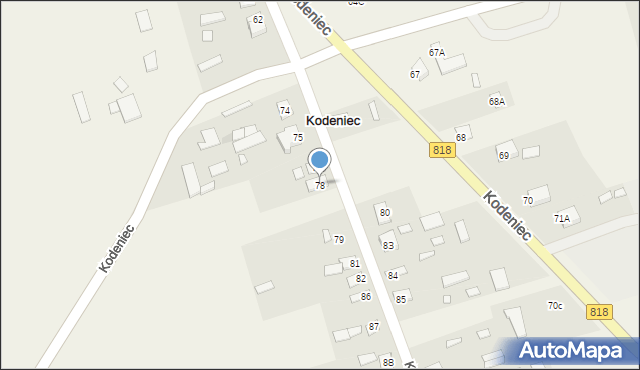 Kodeniec, Kodeniec, 78, mapa Kodeniec