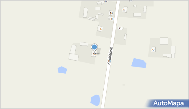 Kodłutowo, Kodłutowo, 36, mapa Kodłutowo