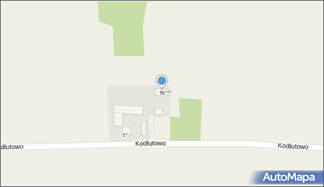 Kodłutowo, Kodłutowo, 58, mapa Kodłutowo