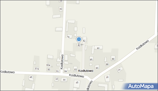 Kodłutowo, Kodłutowo, 81, mapa Kodłutowo