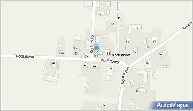 Kodłutowo, Kodłutowo, 84, mapa Kodłutowo