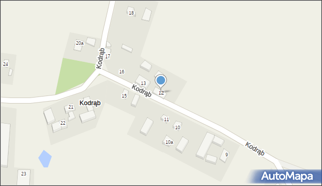 Kodrąb, Kodrąb, 12, mapa Kodrąb