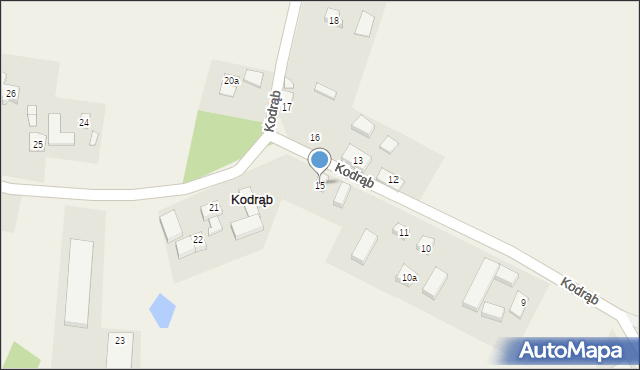 Kodrąb, Kodrąb, 15, mapa Kodrąb