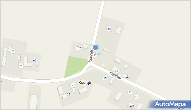 Kodrąb, Kodrąb, 17, mapa Kodrąb