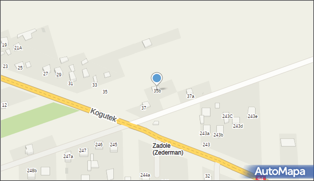 Kogutek, Kogutek, 35b, mapa Kogutek